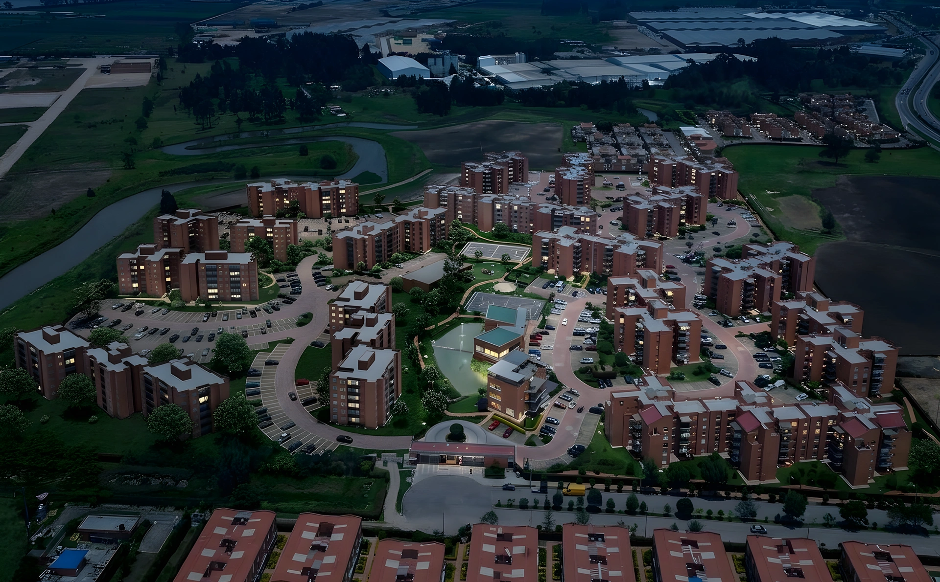 Vista aérea del Condominio Alhambra